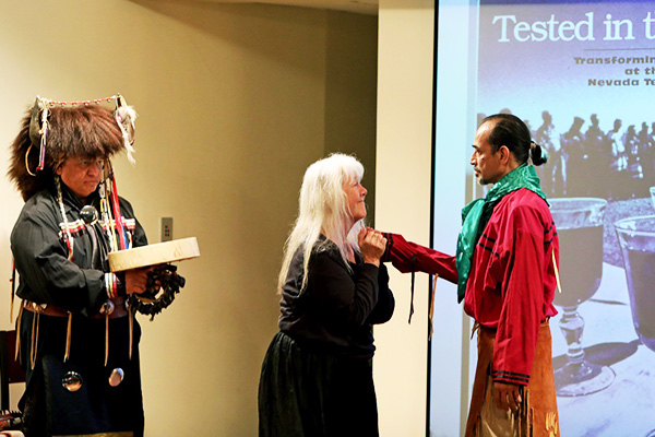 Sister Martha Ann Kirk and Jesse Borrego acting