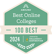Abound 2024 badge for Best Online Colleges - Top 100