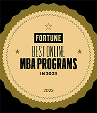 Fortune Magazine Best Online MBA Program badge