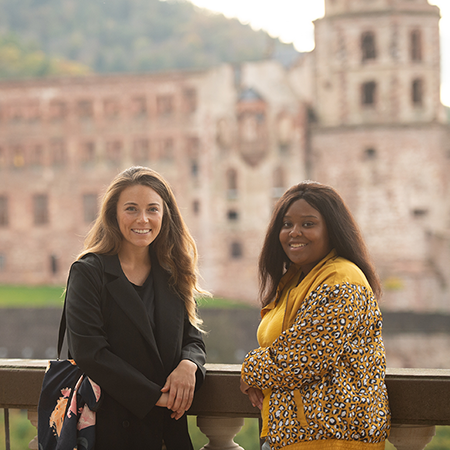 A UIW student and a teacher in Germany