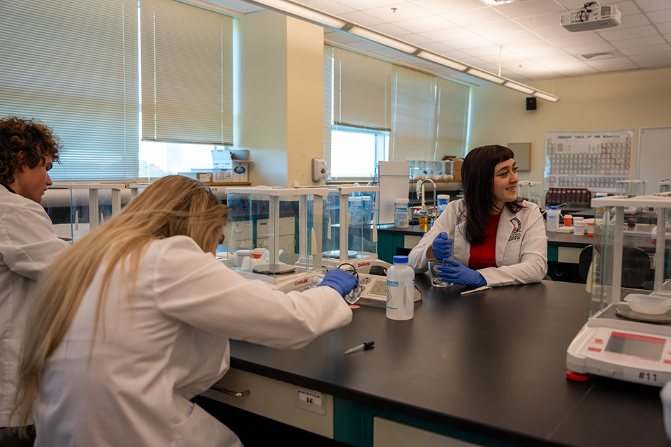 Pharmacy students in a classroom