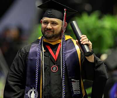 Student wearing stole