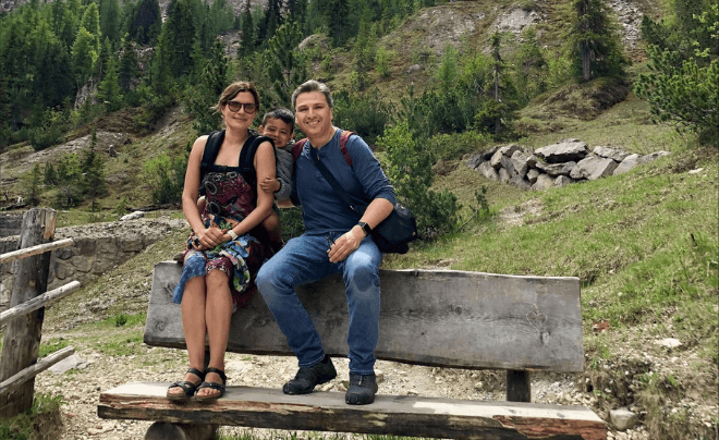 Dr. Jose Moreno and family on a hike