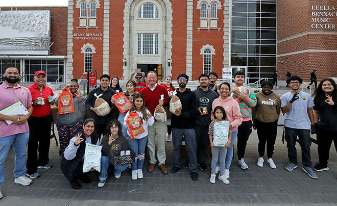 Volunteers at Blessing Box drive