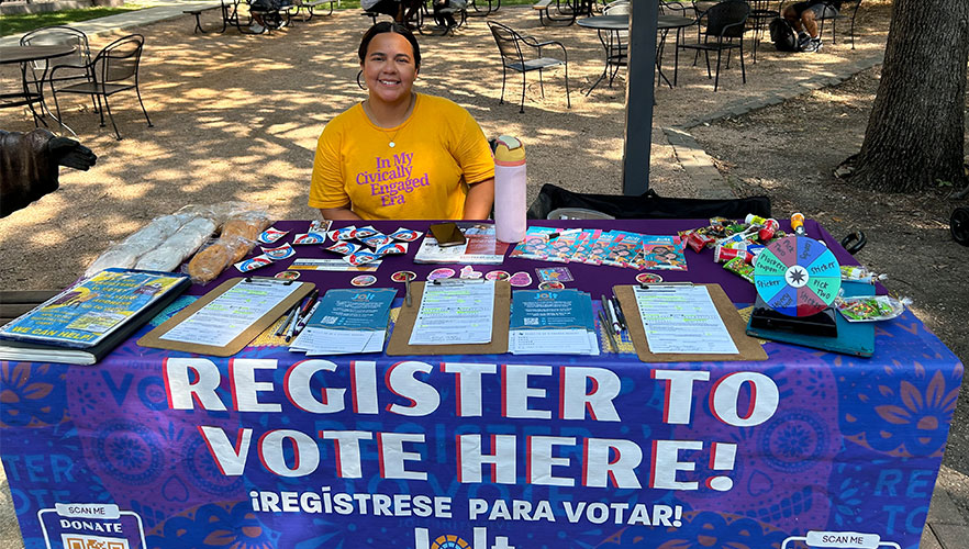 Voter registration table