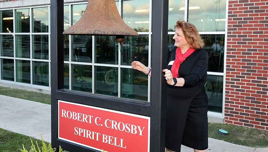 Kate Crosby ringing bell