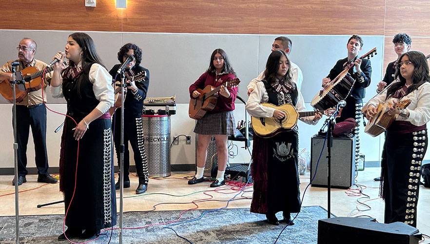 Student mariachi group performing