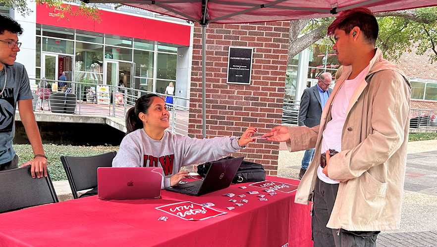 Ettling Center personnel helping voters