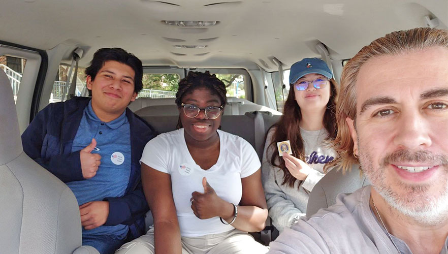 Ettling Center personnel driving voters