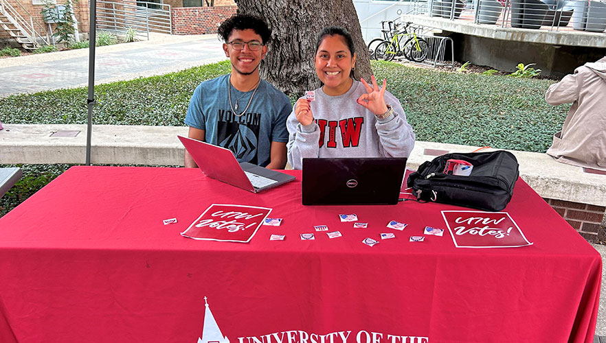 Ettling Center personnel helping voters