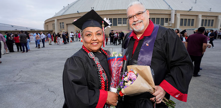 Grace and Martin DeJesus on graduation day