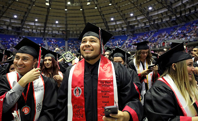 Graduates smiling