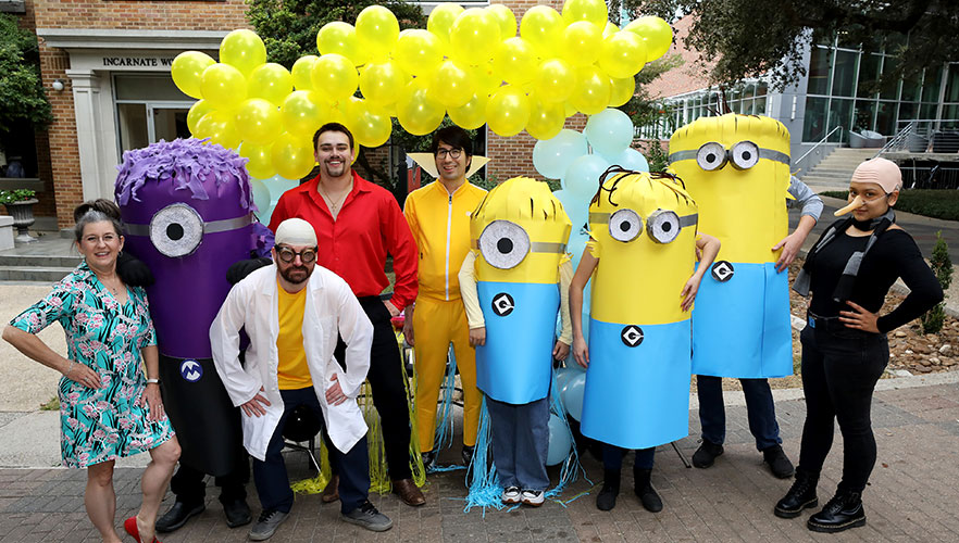 UIW employees dressed as Despicable Me characters