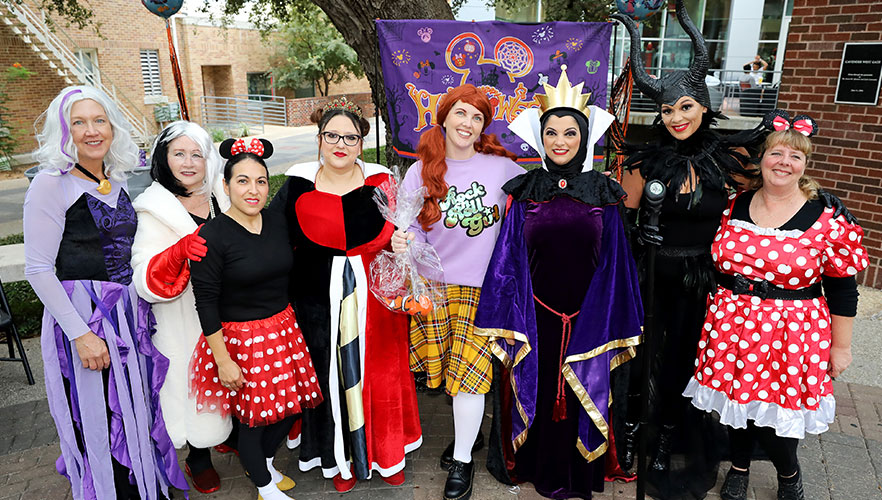 UIW employees dressed as Disney villians