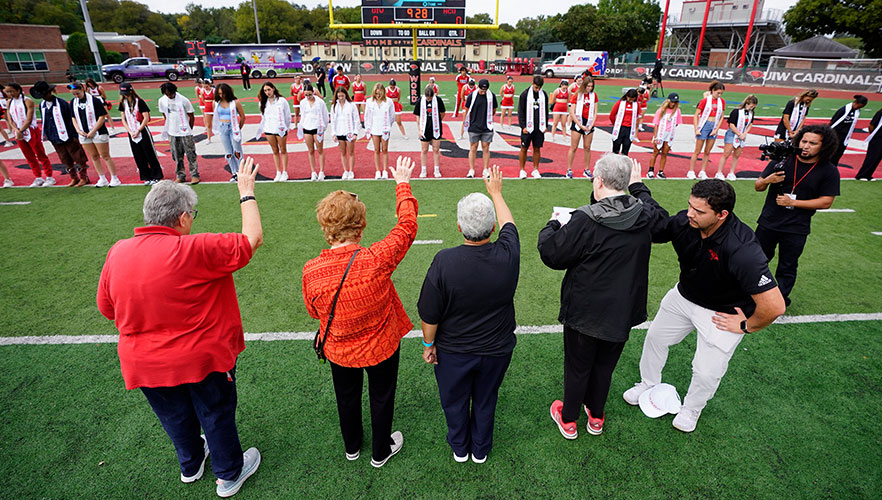 CCVI Sisters blessing the athletes