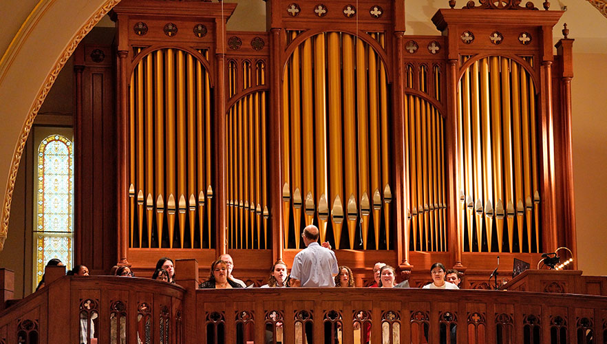 Choir singing