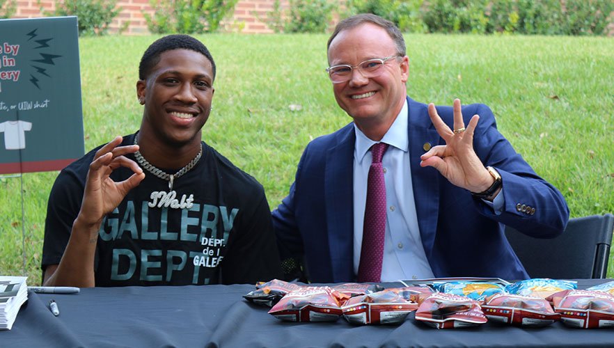 Jalen Walthall and Dr. Thomas Evans