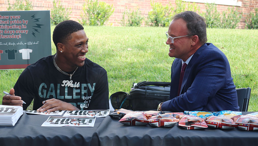 Jalen Walthall and Dr. Thomas Evans