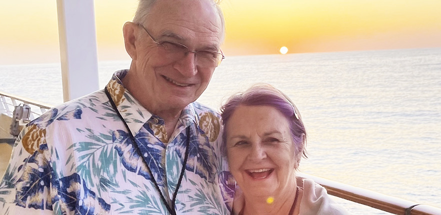 Roseann M. Sikora and her husband on vacation