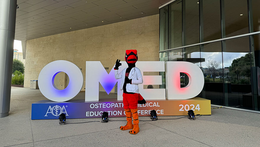 Red the Cardinal at OMED 2024