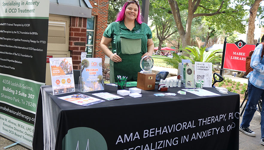 Booth at market