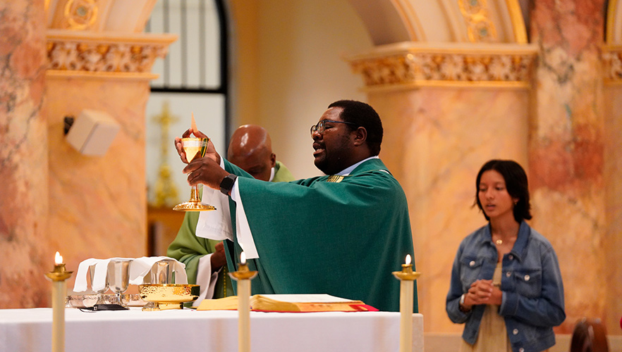 chaplain performing mass