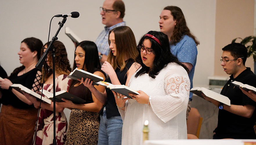 Choir singing