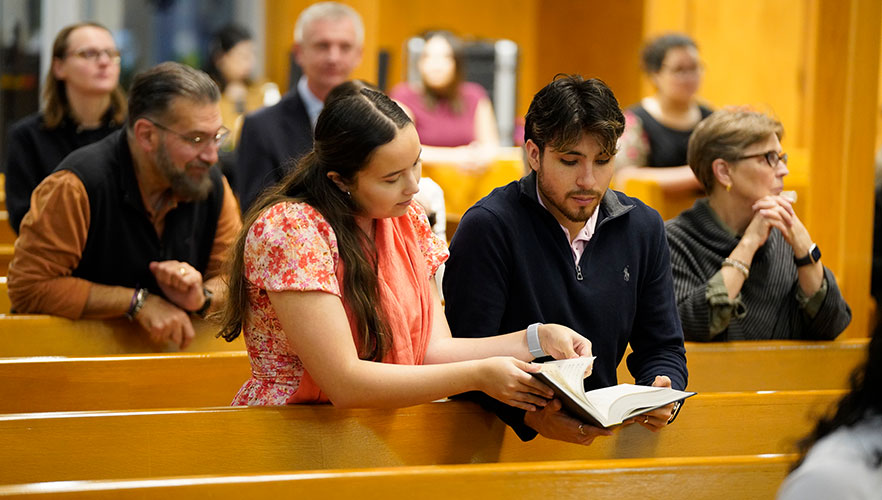 Couple praying together