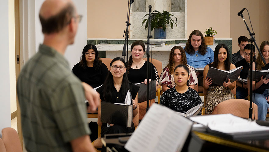 William Gokelman and choir