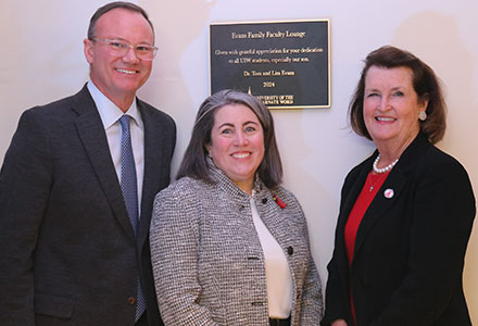 Dr. Evans, Lisa Evans and Suzanne Goudge