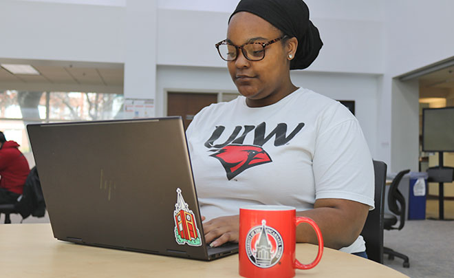 Student on laptop