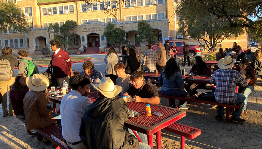 SACHS students at Cowboy Breakfast