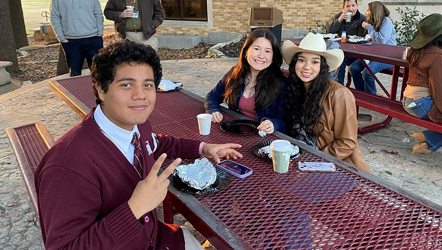 SACHS students at Cowboy Breakfast