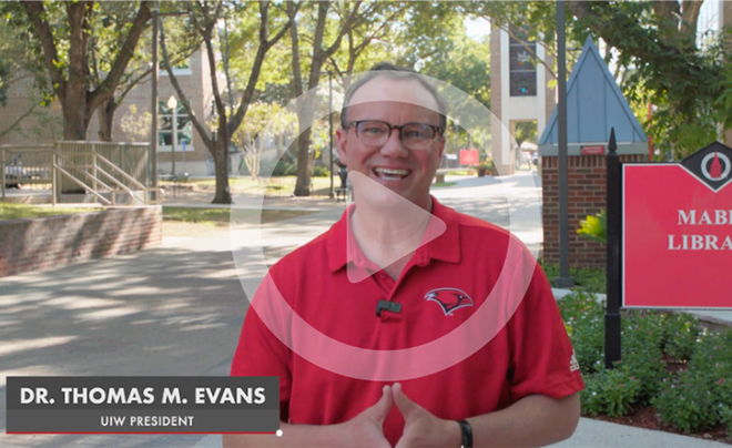Dr. Evans on UIW campus