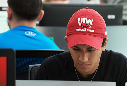 student on laptop